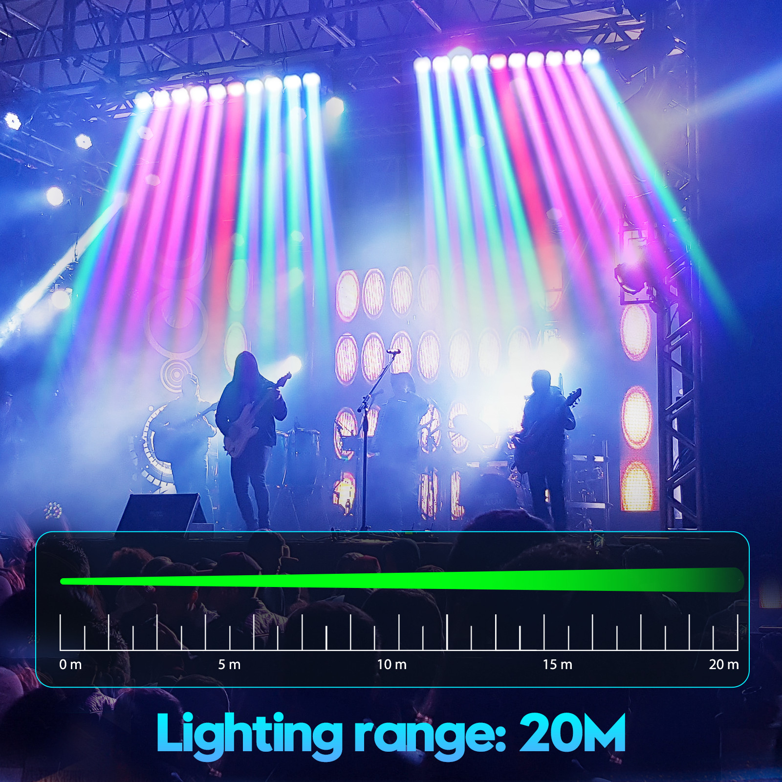 250W 10LED Moving Head Washer Light DMX RGBW Disco Party Club Lighting Show