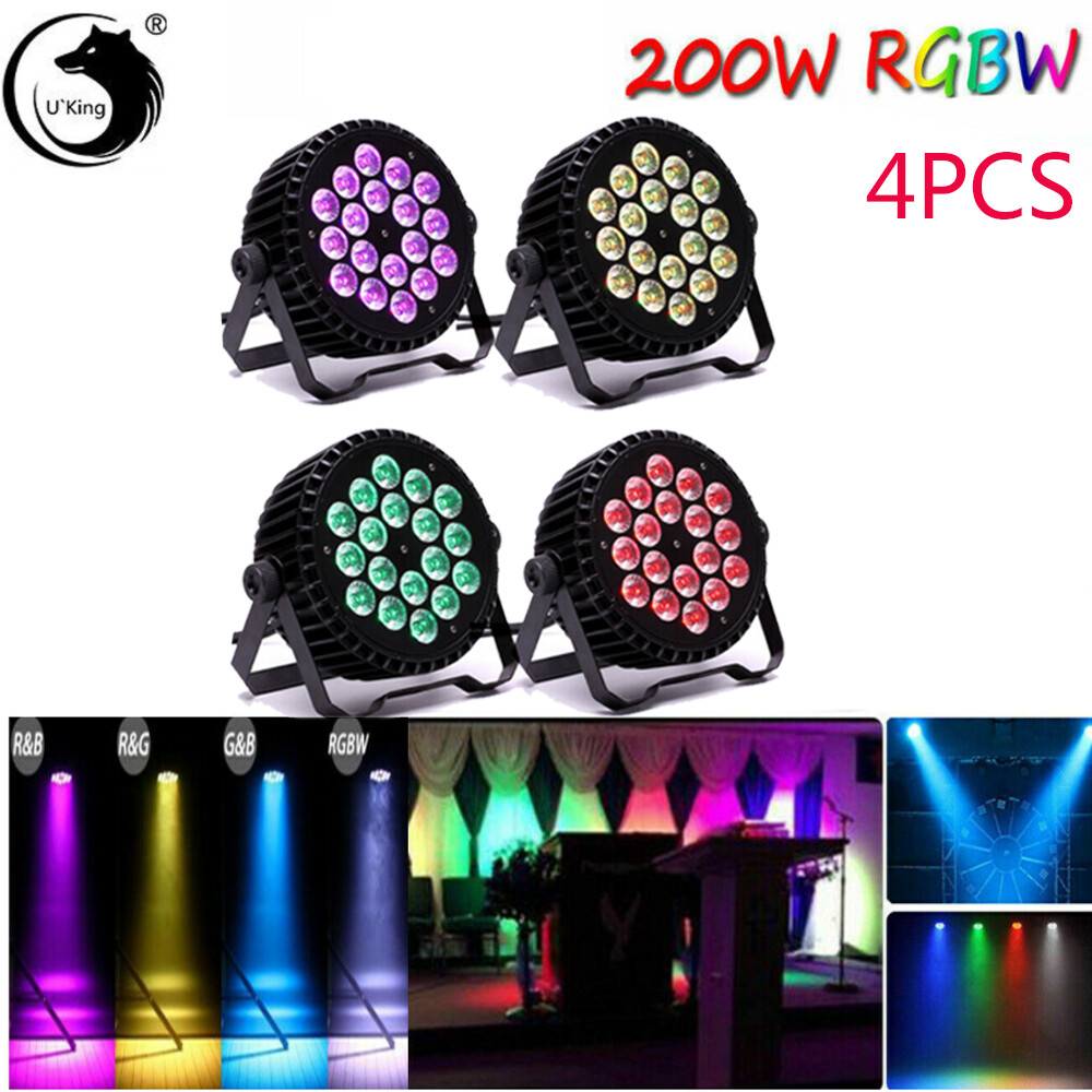 270W LED 18Par Can Stage Light DMX RGBW Disco Show DJ Lighting Aluminum Shell US