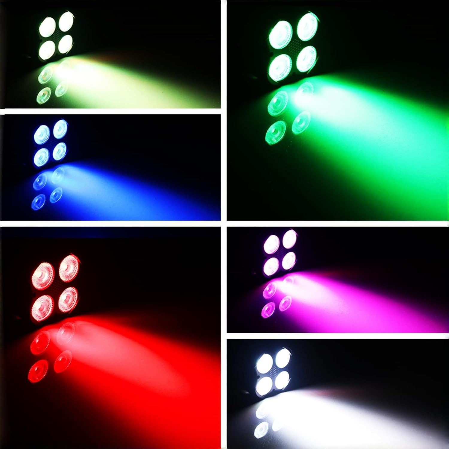 Stage Par Lights, RGBW 4-In-1 LED Par Light Mini Stage Light | Sound Activated,
