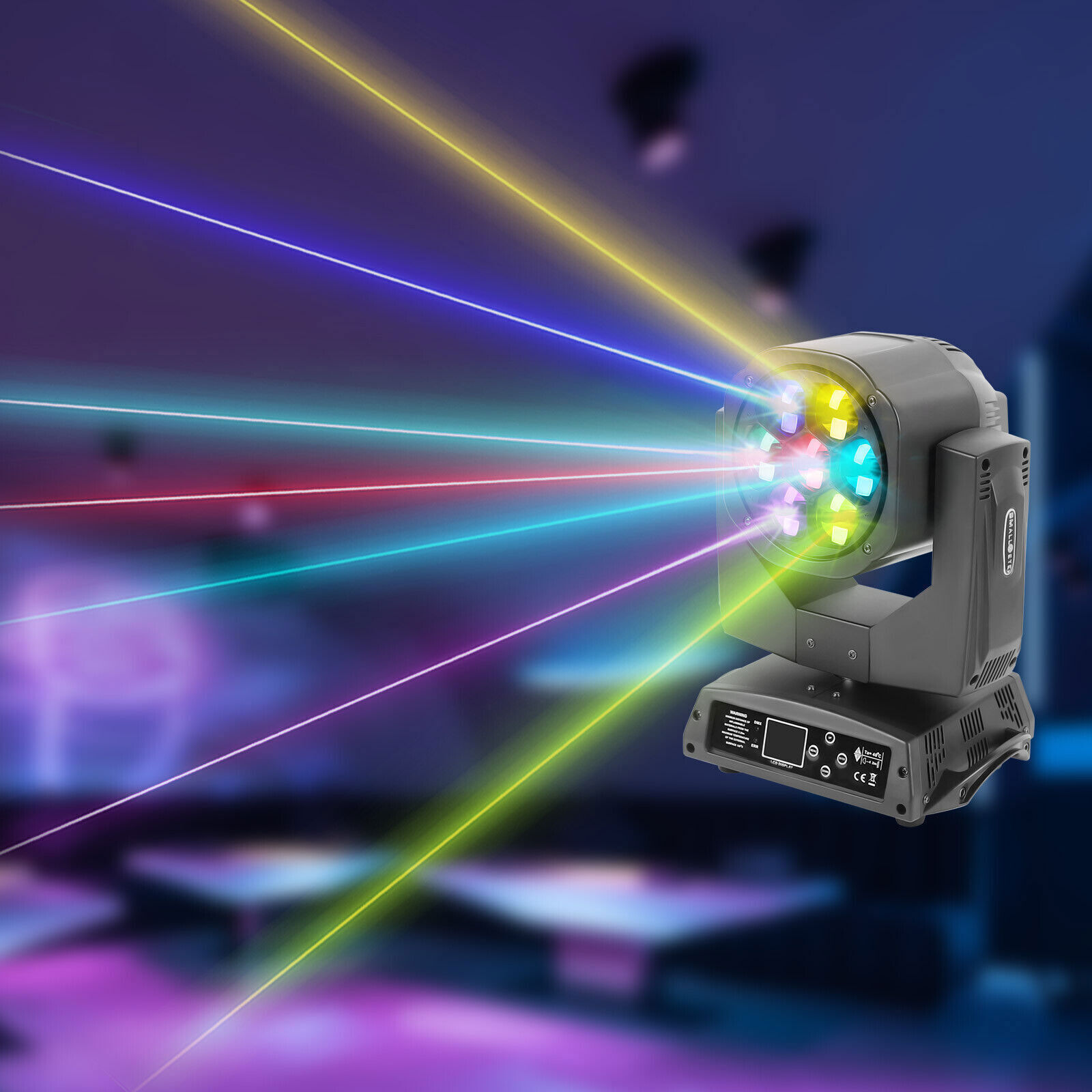 7x15W RGBW Bee Eye Moving Head Stage Light Laser Projector 17/23/43CH DMX for DJ