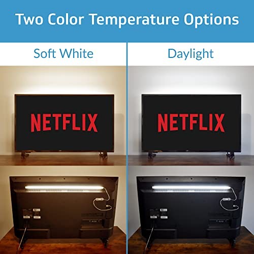 TrueColor USB-Powered LED Light Bar with Frosted Cover for 8 inches Soft White