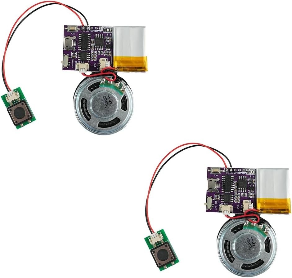 Lightweight MP3 Sound Module with Custom Recording & Rechargeable Battery