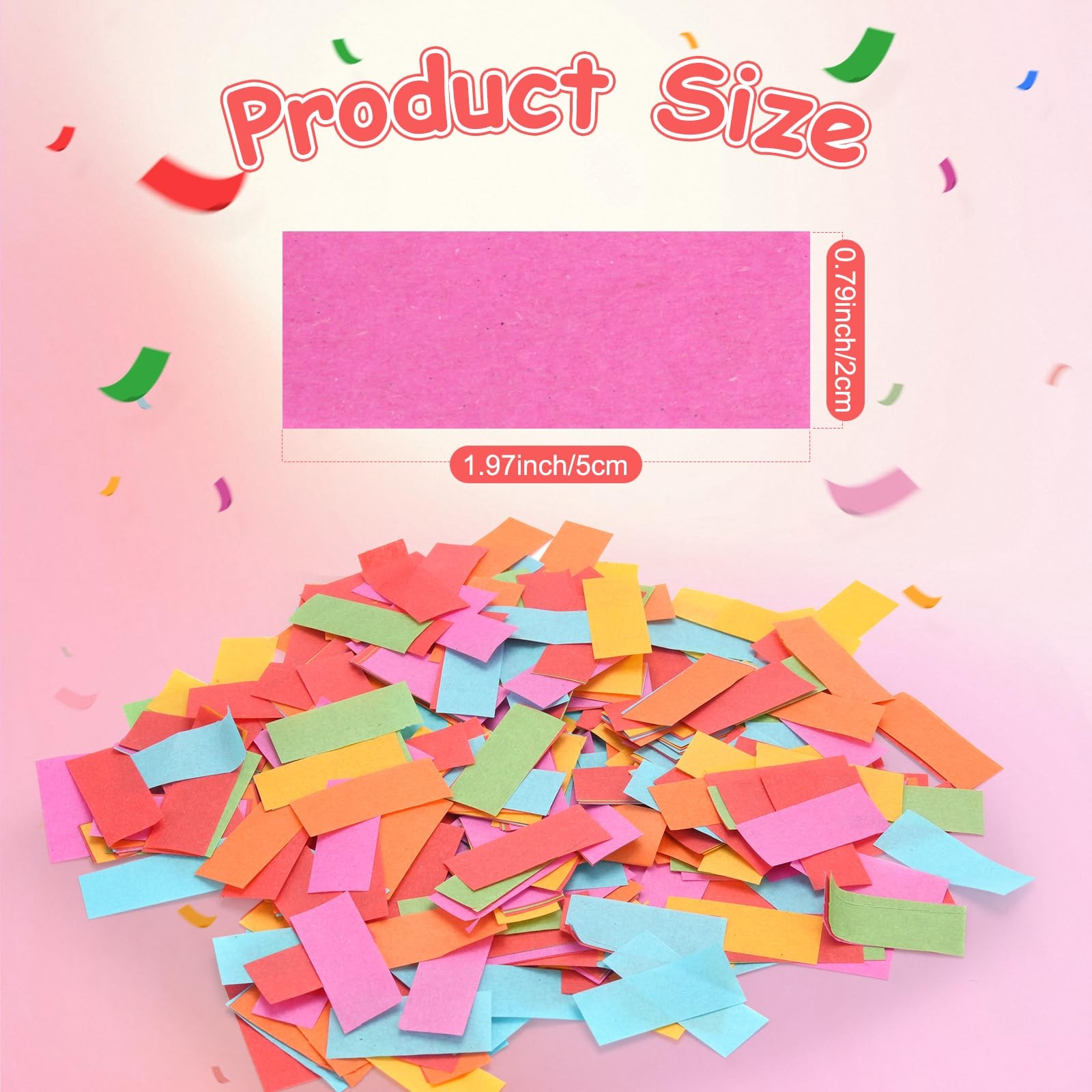 Multicolor Confetti Paper, 2.2 LBs Rectangular Tissue for Parties & Events