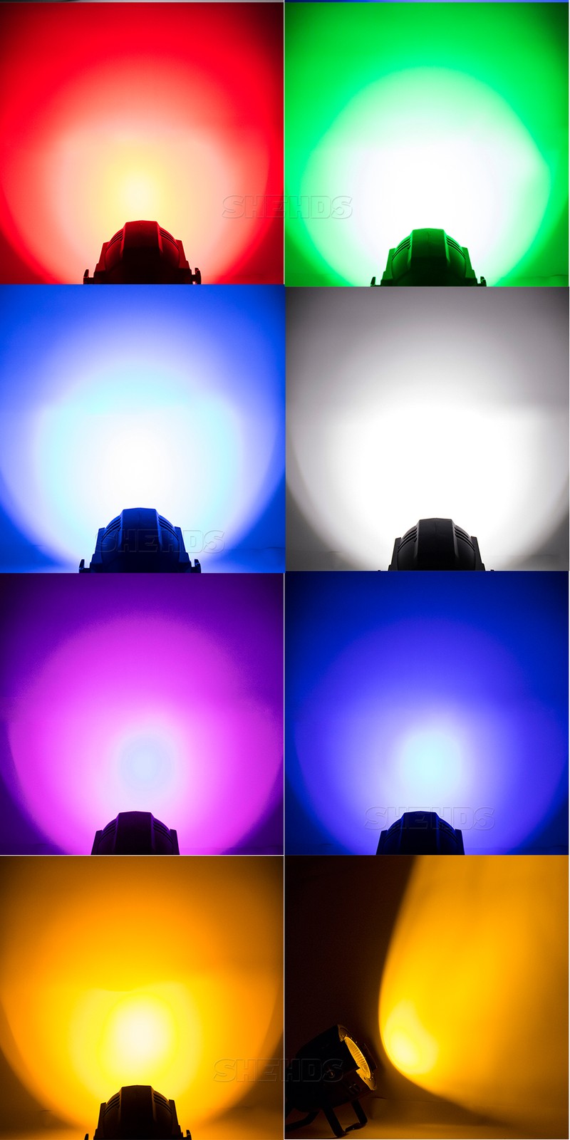 SHEHDS 200W LED Par Stage Light RGBWA+UV Blinder DMX Spot Light DJ Disco Party