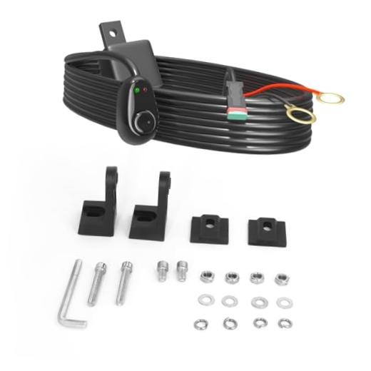 LED Light Bar Replacement Kit, 1PC 12V Wiring Harness Kit-2 Leads, Adjustable