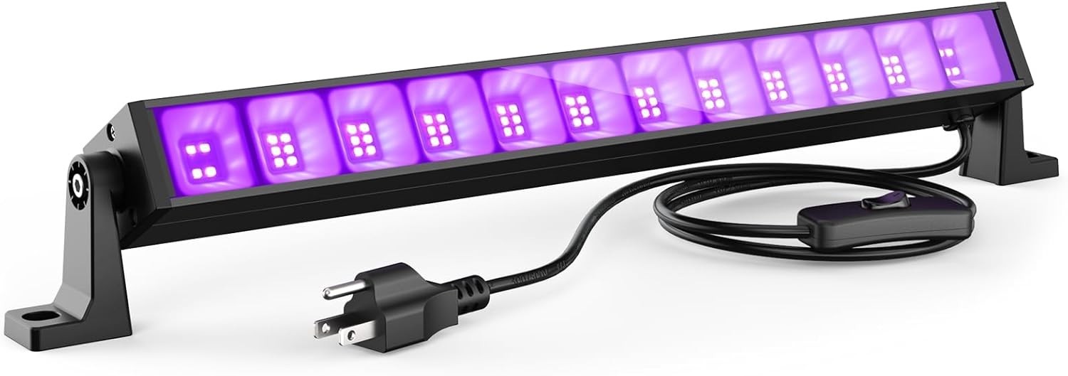 40W LED Black Light Bar for Glow Party, Blacklight with Plug &Switch, Each Light