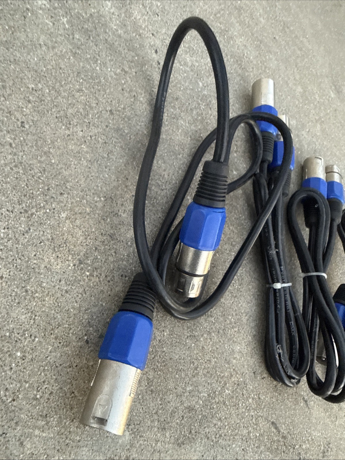 LOT OF 4 – 3 FT DMX Cable 3-pin Pro Audio Cable