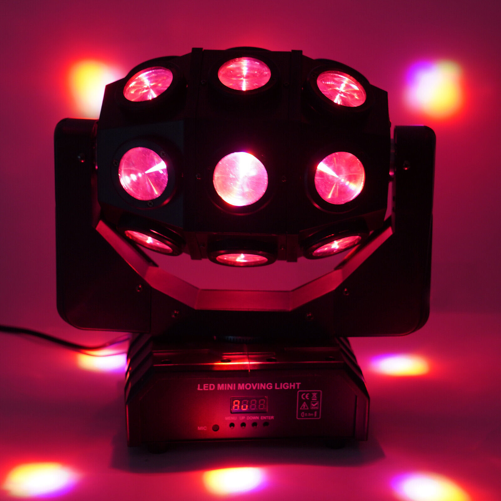 270W Moving Head Light 18 LED Beam RGBW Ball Stage Strobe Lights Disco DMX Party
