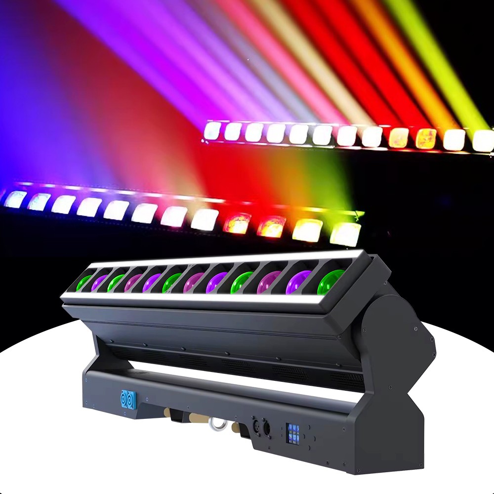 2pcs LED 12x40W Pixel Bar Beam Zoom Wash RGBW Moving Head Light DMX with Case