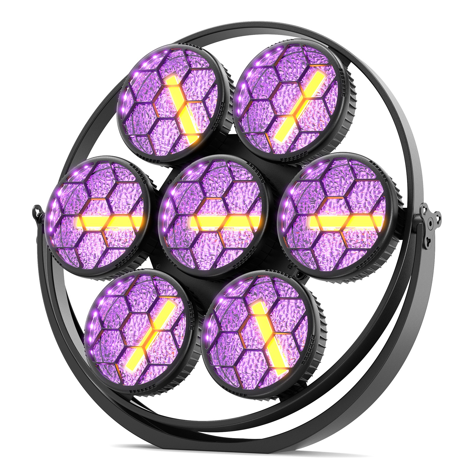 450W Golden RGB COB Retro LED Spotlight DMX DJ Party Light Music-Controlled