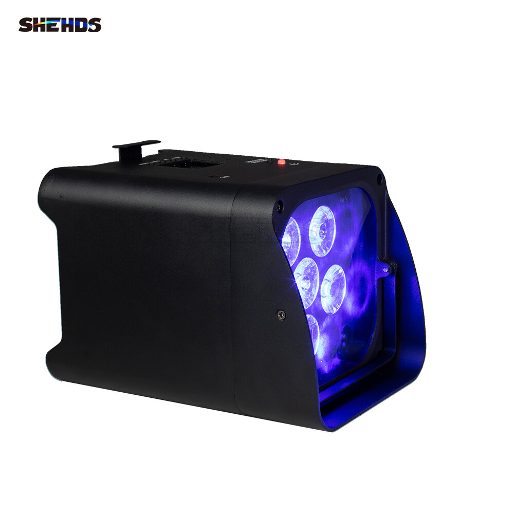 SHEHDS 10Pcs RGBWA+UV Wifi APP Wireless Remote Control 6x18w With Flightcase