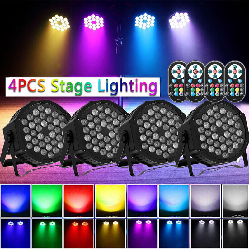 110W Dj Lights RGB 36 LED Par Lights DMX Remote Control Stage Lights Uplights