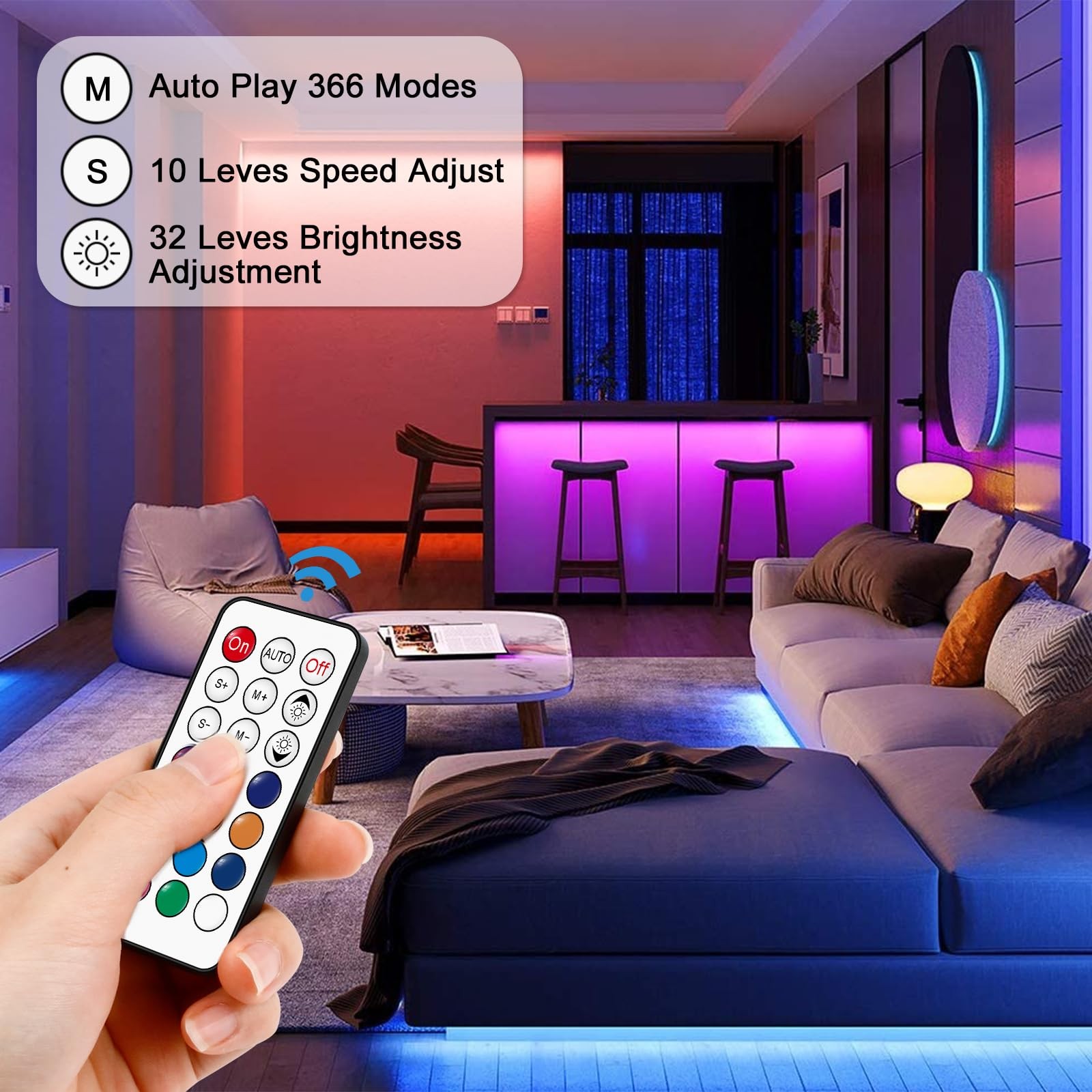 3PIN LED Controller, RF Wireless Remote Control, DC5V/12V/24V Mini Controller…