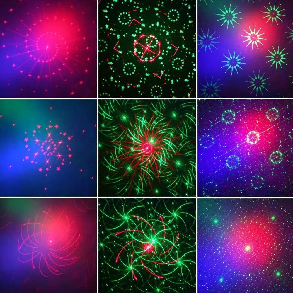 1024Pattern LED RGB Laser Stage Light Projector DJ Disco KTV Show Party Lighting