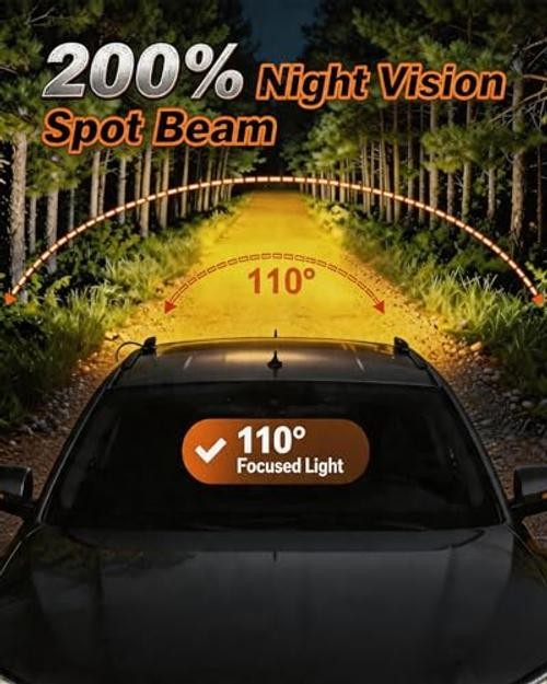 Yellow LED Light Bar 6 Inch 120W Driving Lights Backup 2 * 6″ Amber 120W SPOT