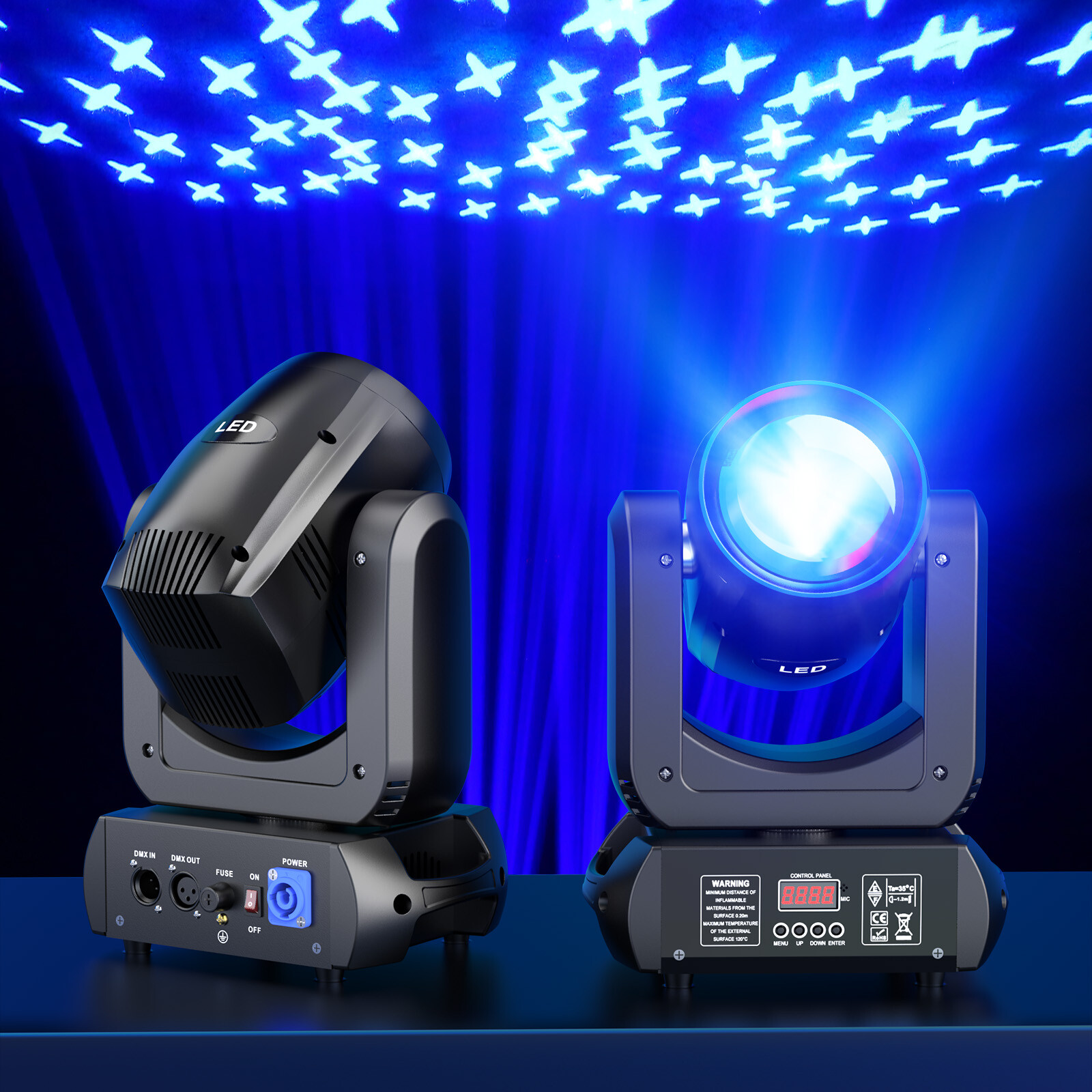 150W 6+12 Prism Moving Head Lights 8 GOBO 8 Colors Beam Stage Light for DJ Party