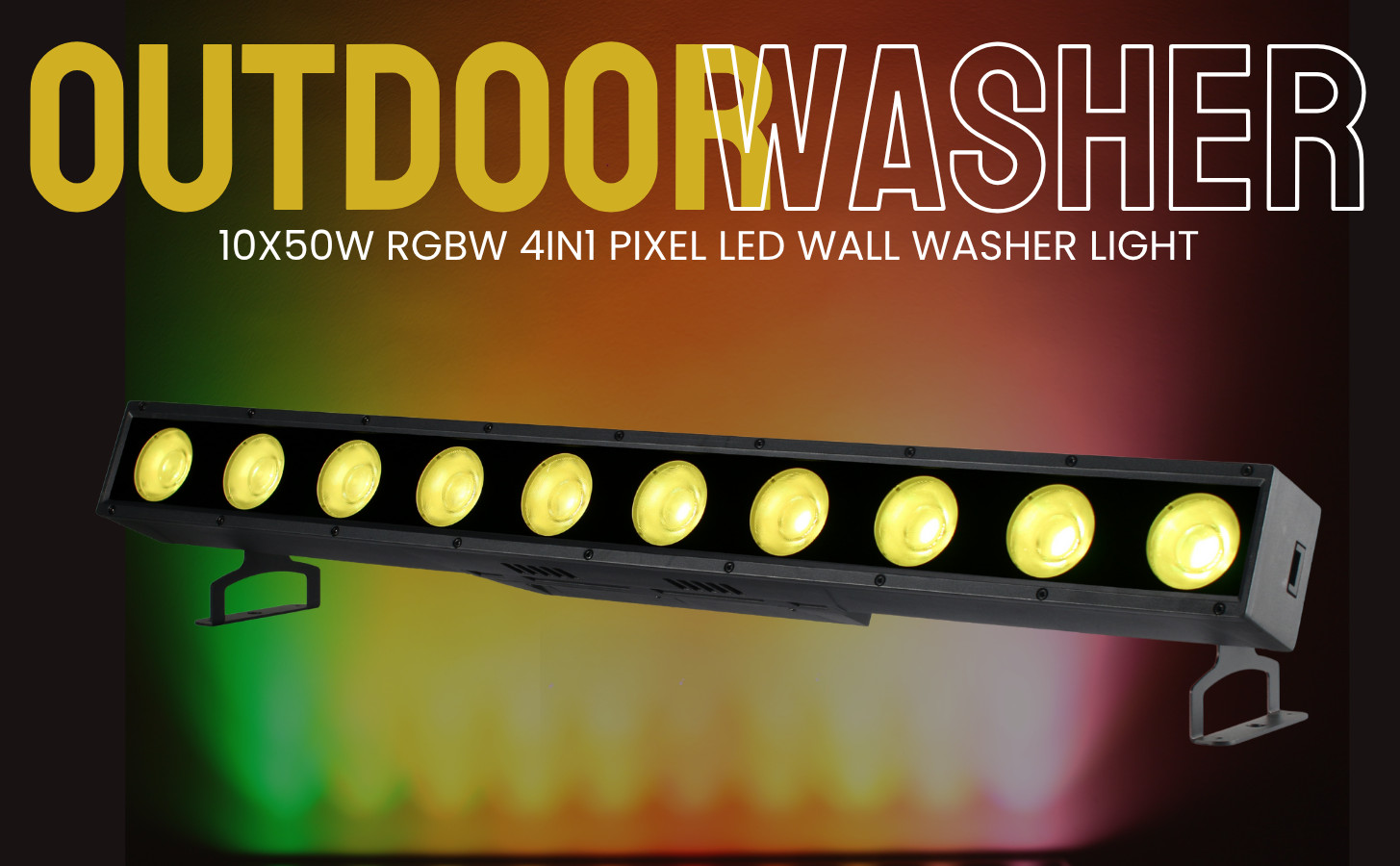 IP65 10x50W RGBW 4IN1 Pixel Control Super COB DMX Led Wall Wash Light Dj Disco