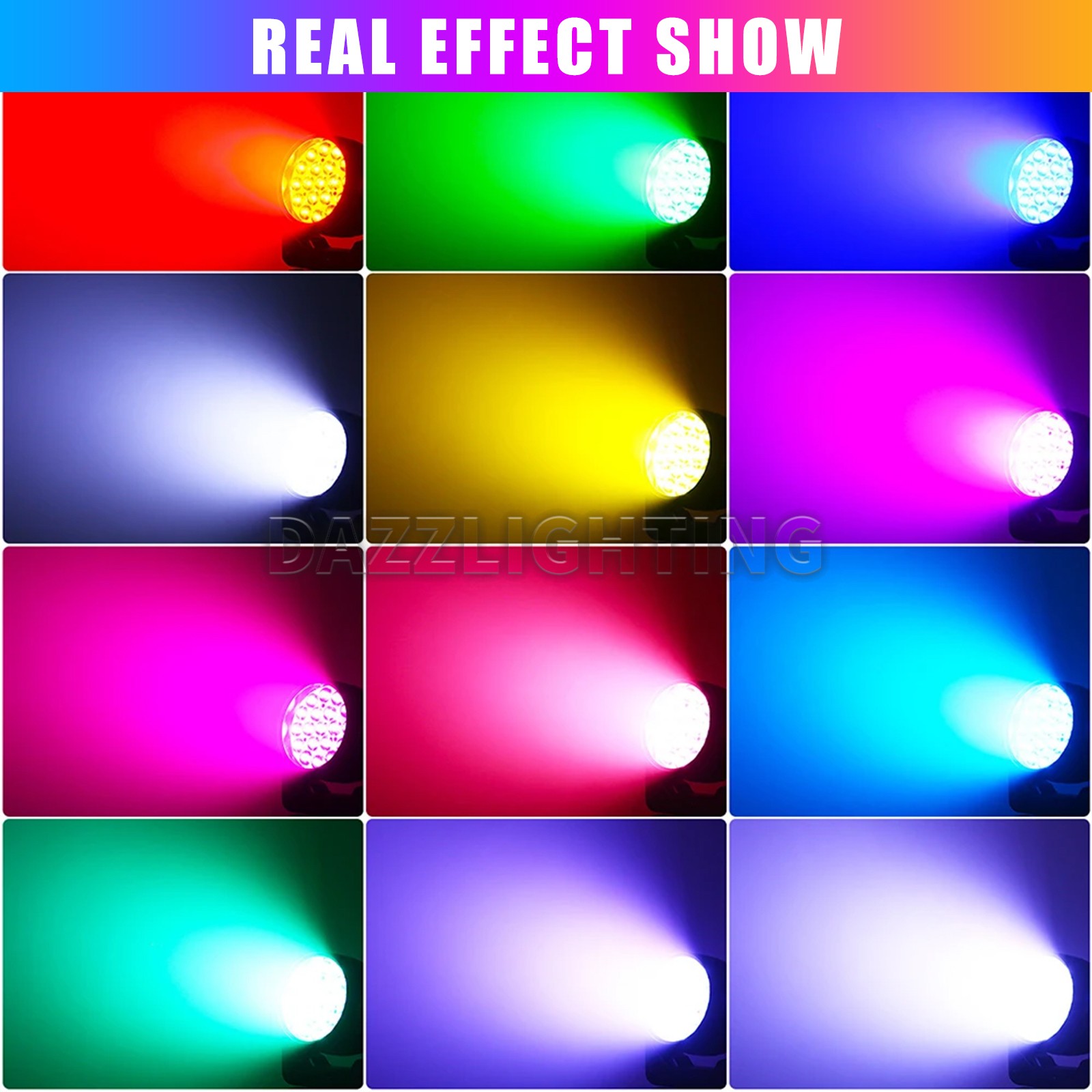 PAIDUN 19x20W RGBW LED Moving Head Wash Light Music Control Disco Bar Party Club
