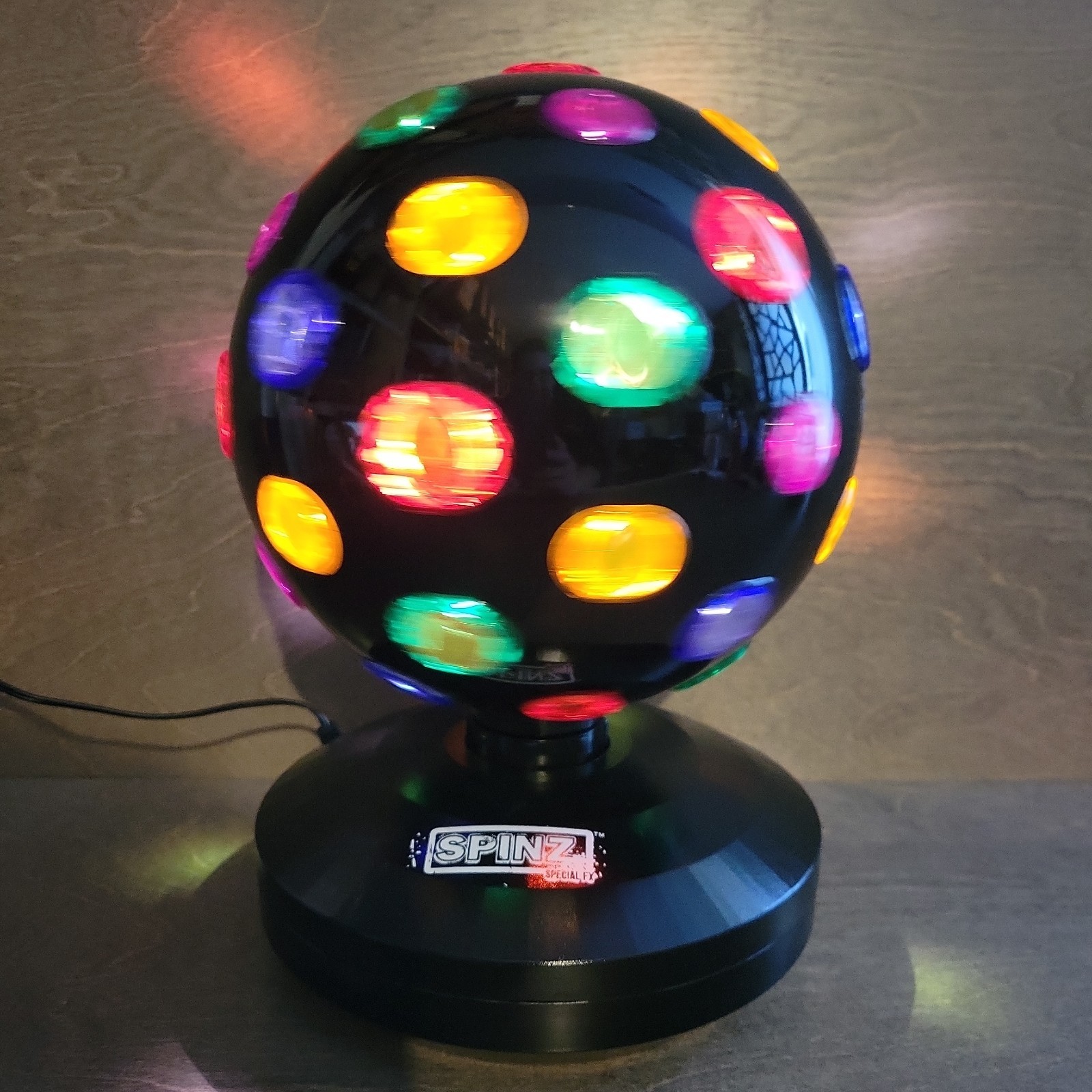 Spinz Special FX Spinning Disco Multicolor Light Ball Party Lamp Decor Working