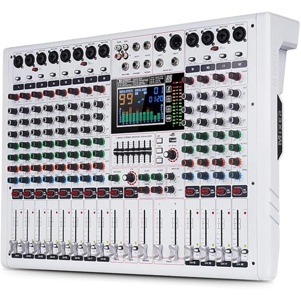 Yamnweo GF12 PRO Multi-Function 12-Channel Audio Mixer Large LCD