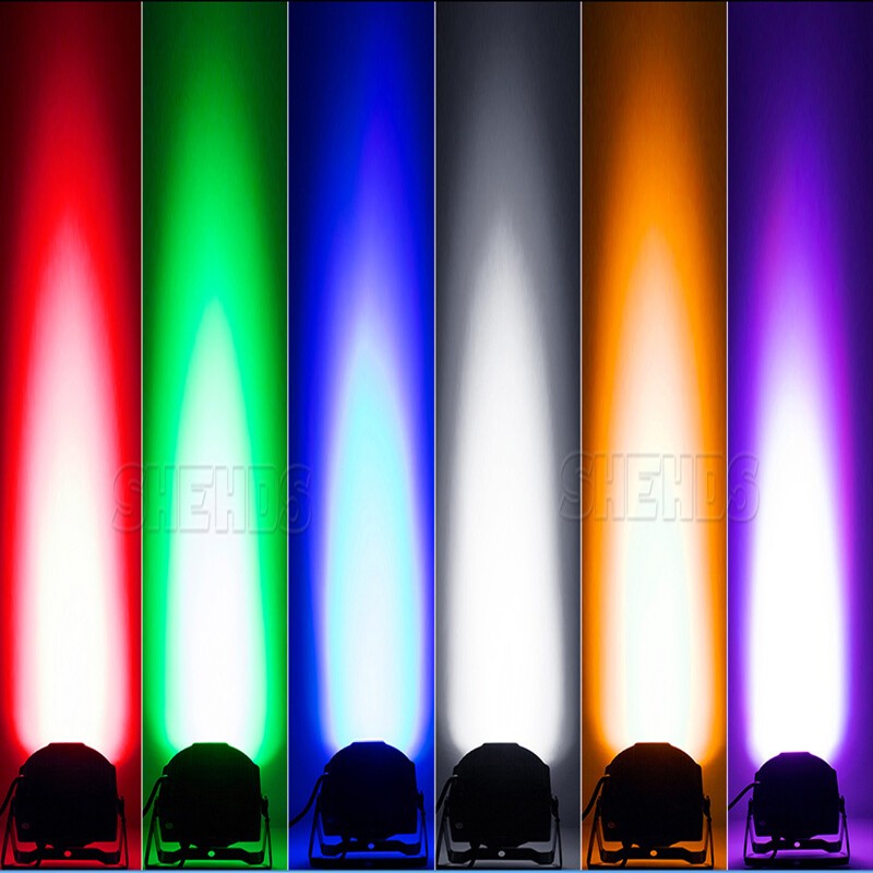 6Pcs 7x18W RGBWA+UV 6in1 Par Light LED Beam DMX Party Disco DJ Stage Lighting