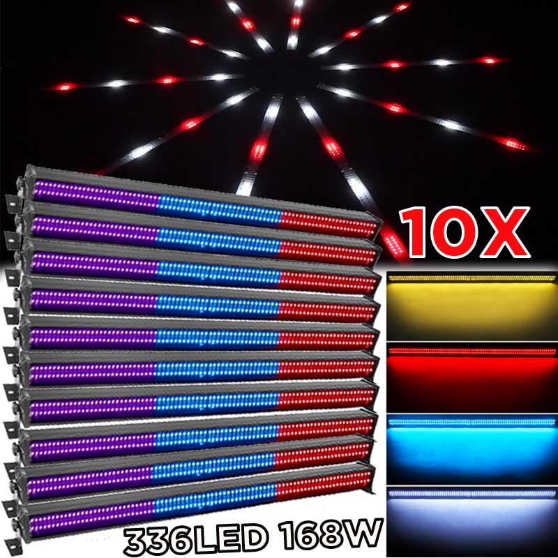 RGB Wall Wash Bar Light 336LED DMX Stage Color Mixing Strip Show DJ Disco Lamp