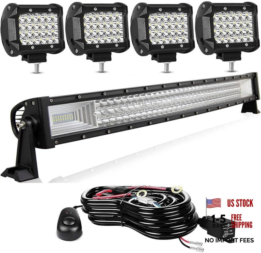 LED Light Bar Kits – 32IN Curved 405W Triple Row 32IN-405W LED Light Bar Kits