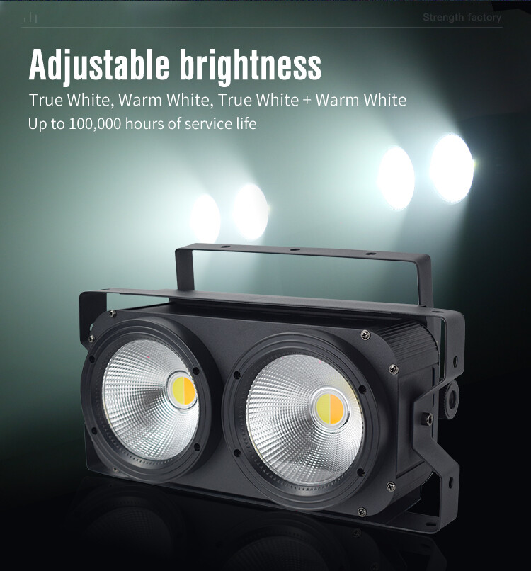 200W COB LED Par Stage Light DMX Audience Blinder Warm Cool White DJ Disco Party