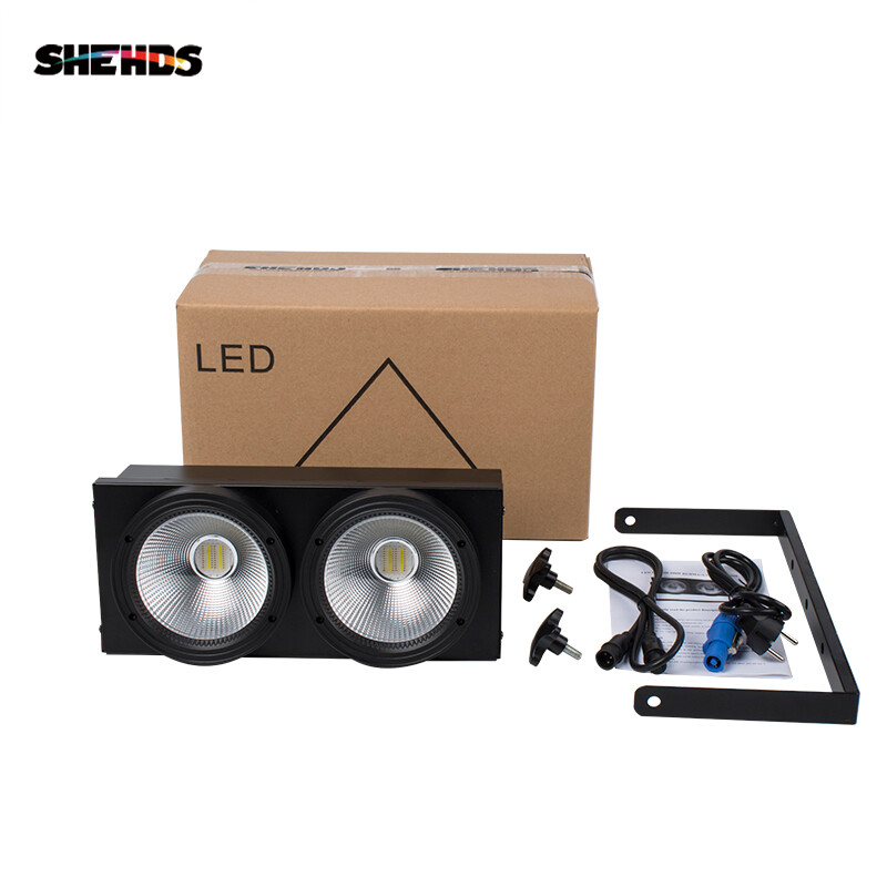 SHEHDS LED Blinder Par COB 200W RGBWA+UV 6IN1 Lighting Wash For Disco Party Bar