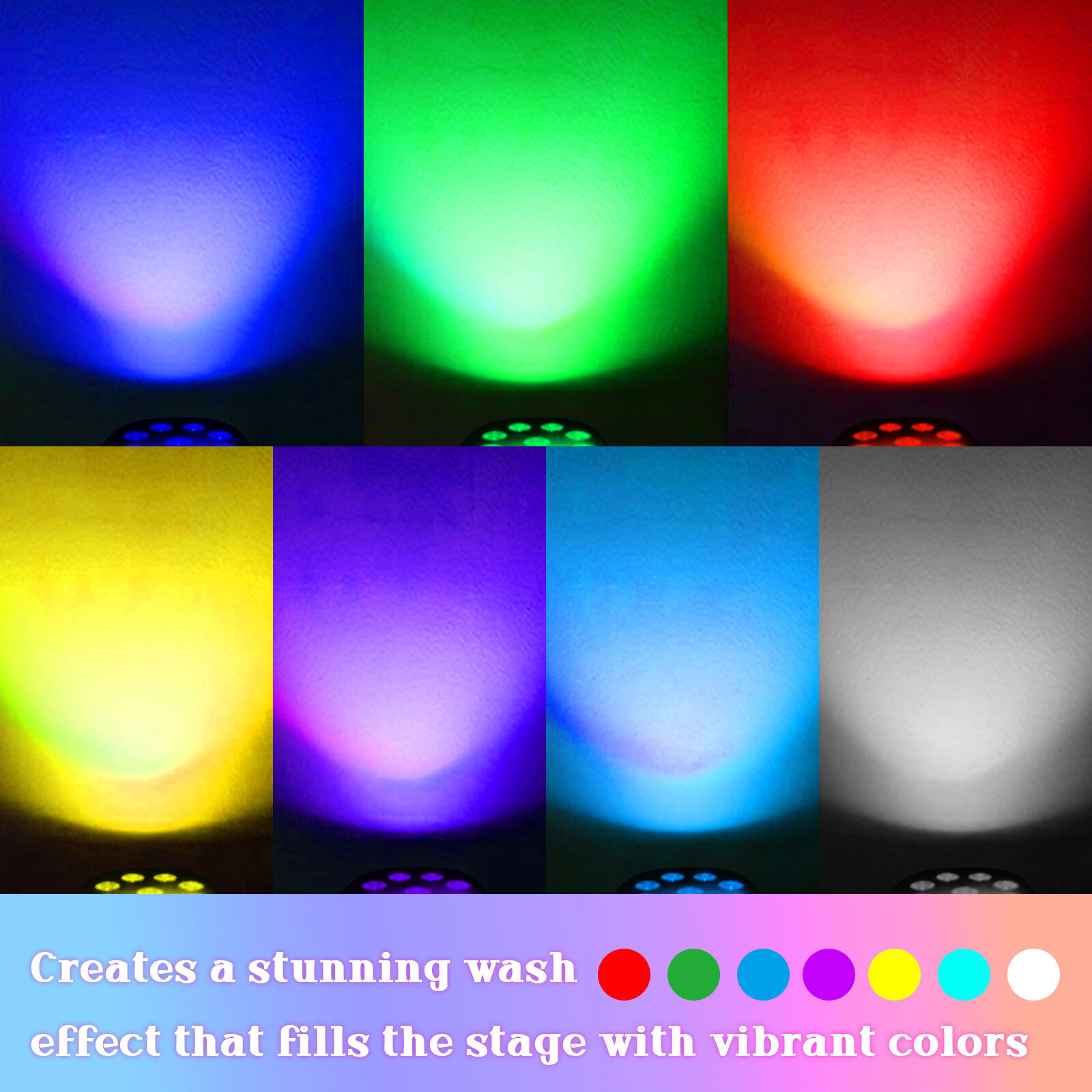 U`King 270W DMX RGBW 18 LED Wash Par Fixture Stage Lights Disco Party Disco Show