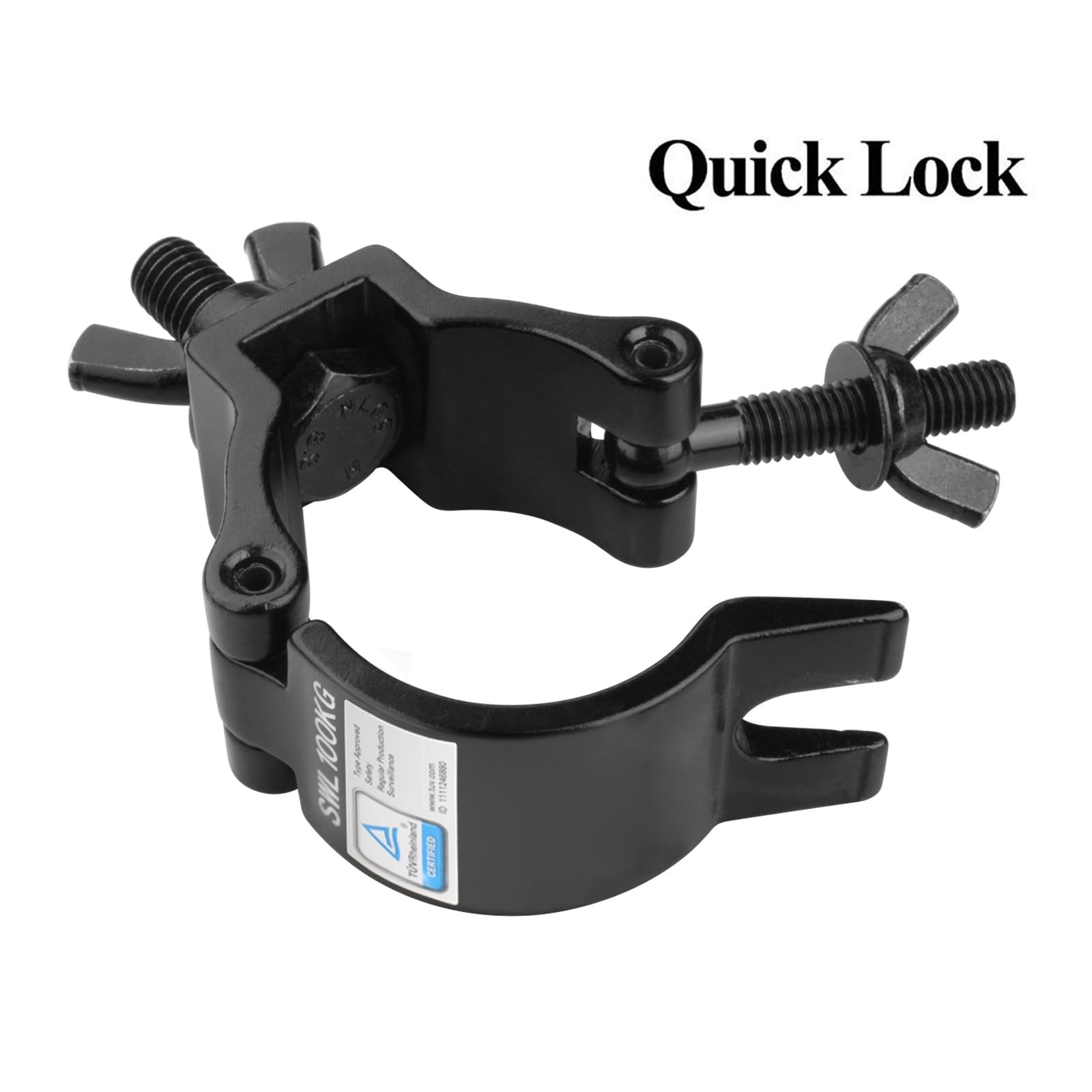 10 Pack Black OD 2″Truss Clamps for Stage Light,Max Load 220lbs