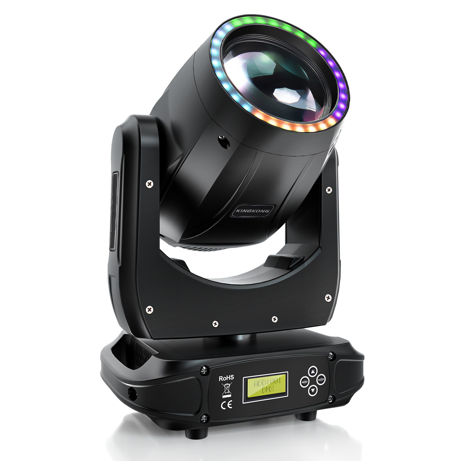 U’King 200W LED Beam Moving Head Light Gobo 8Prism DMX Stage Light DJ Disco Club