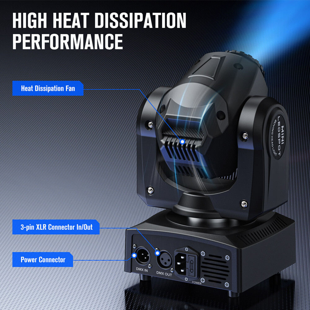 150W Beam 8Gobos Moving Head Lights Aluminum Alloy Stage Lighting Prism Effect