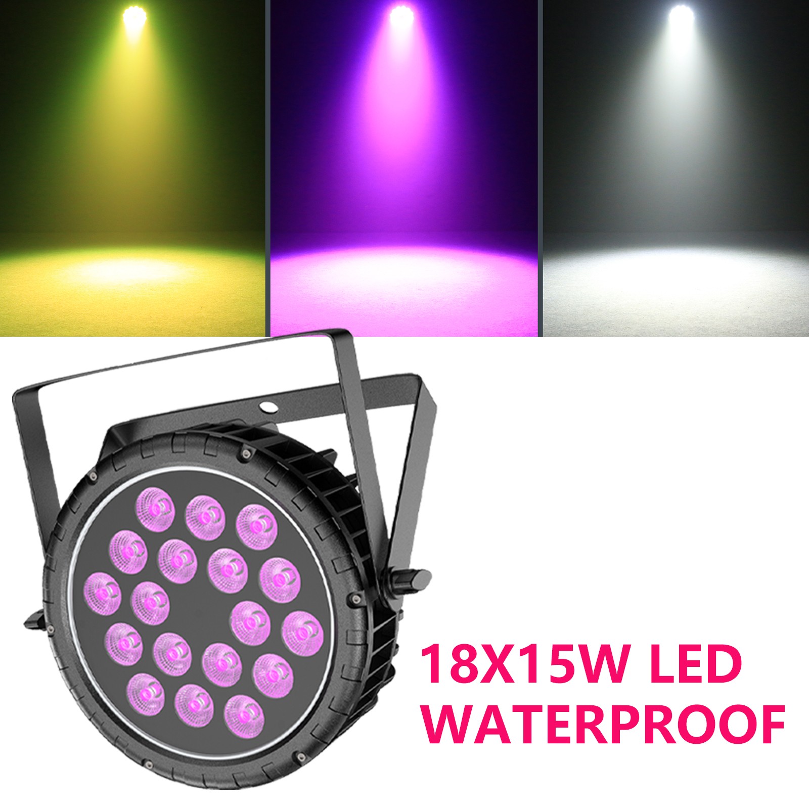 270W Outdoor IP65 Waterproof 18 LED RGBW DMX PAR Wash Stage Light Fixture