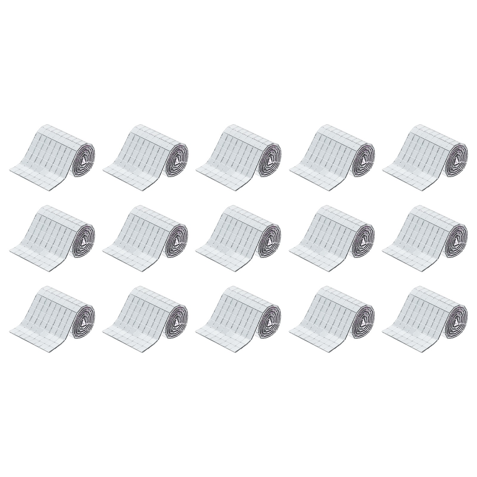 7200 PCS Glass Mirrors Disco Ball Tiles Self-Adhesive Silver 5x5mm, 15 Sheet