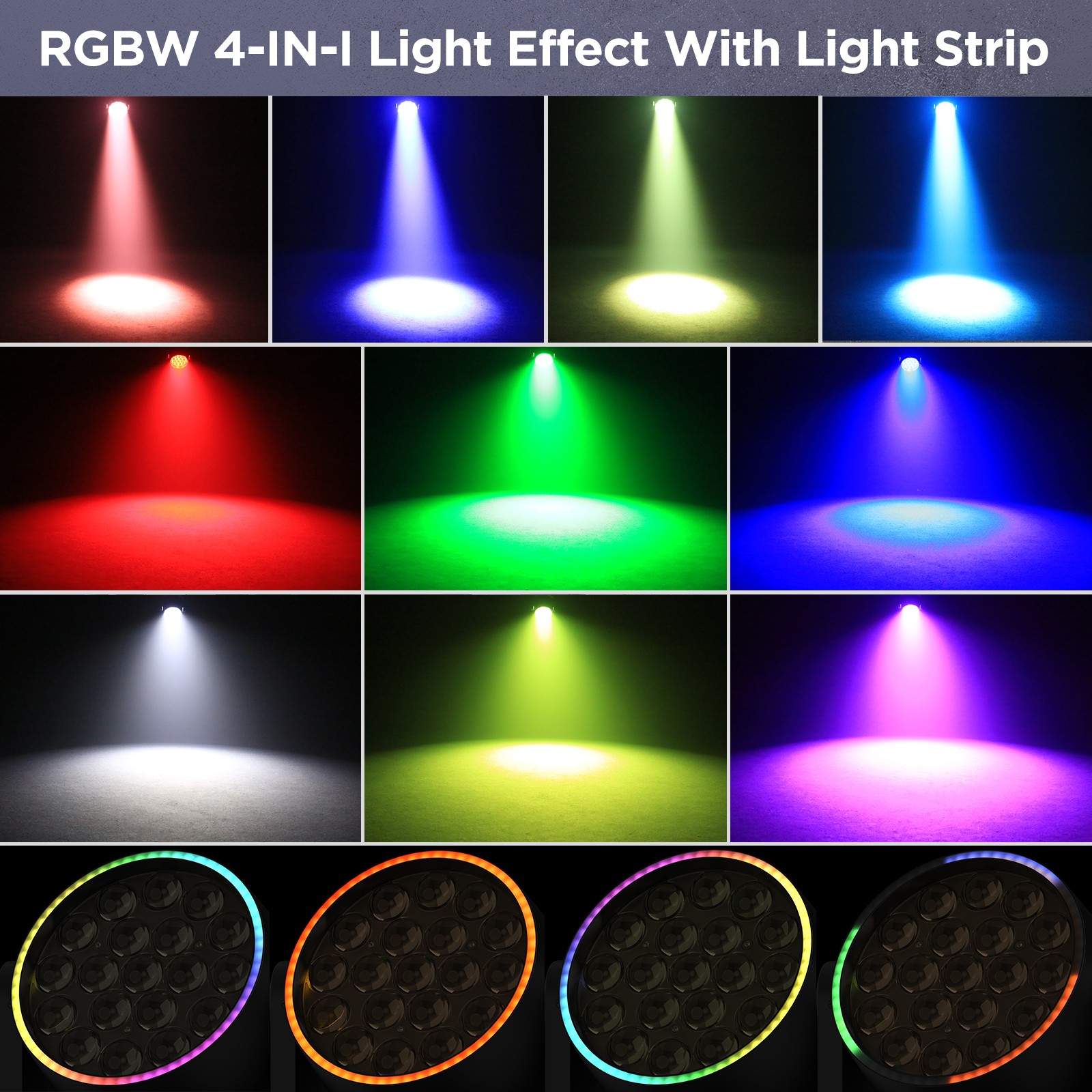 19 LED Moving Head Stage Light RGBW Zoom DMX Beam Wash Light For DJ Disco Party