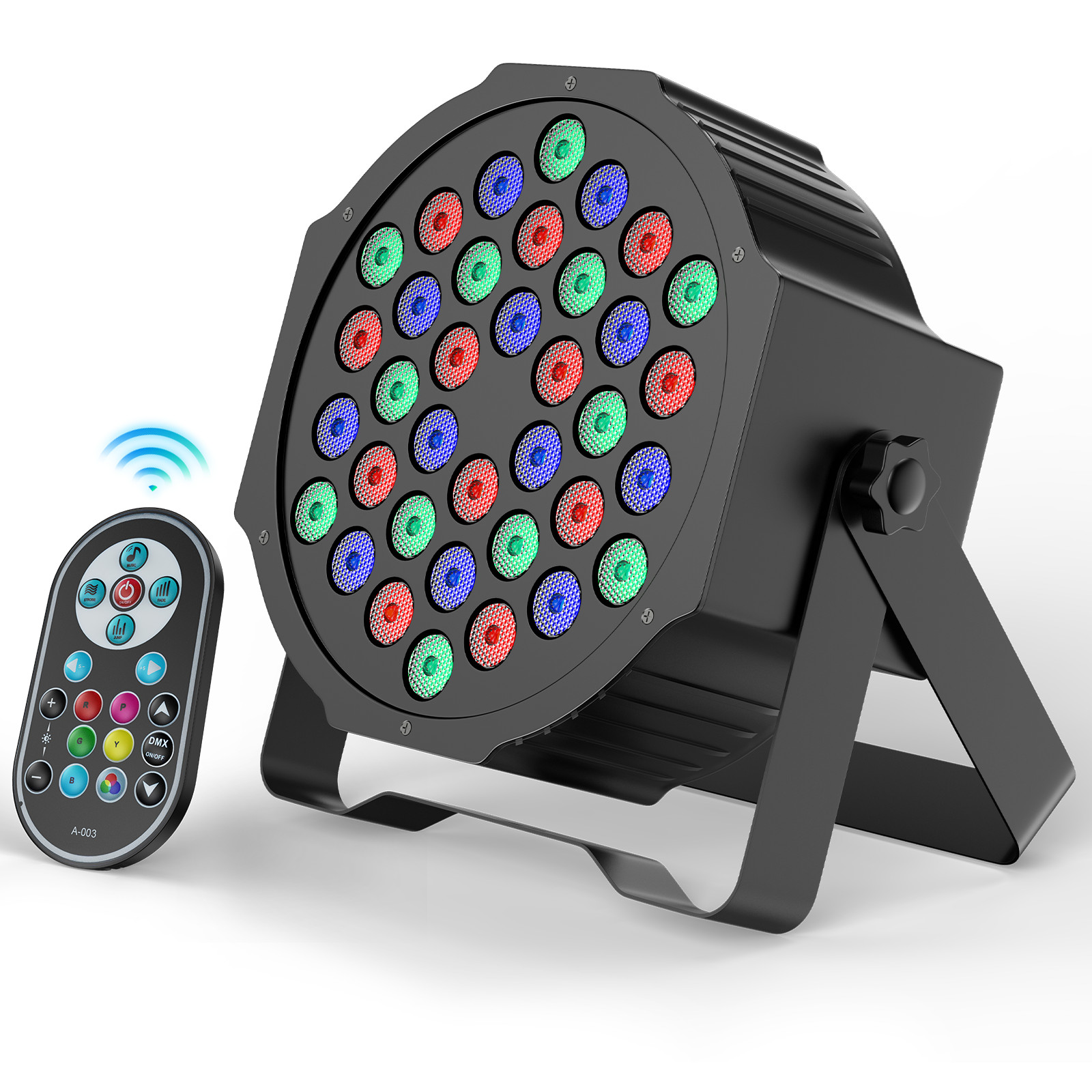 108W 36LED RGB Par Can Stage Light DMX Disco Uplighter Wash Lighting w/Remote