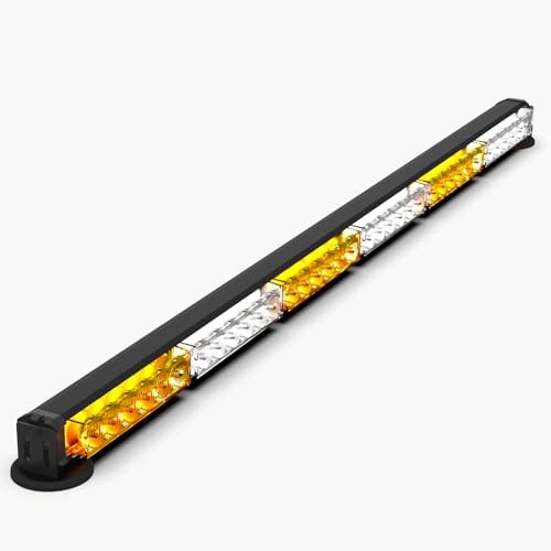 38 Inch Amber White Strobe Light Bar Emergency 38″-Single Row-Amber White