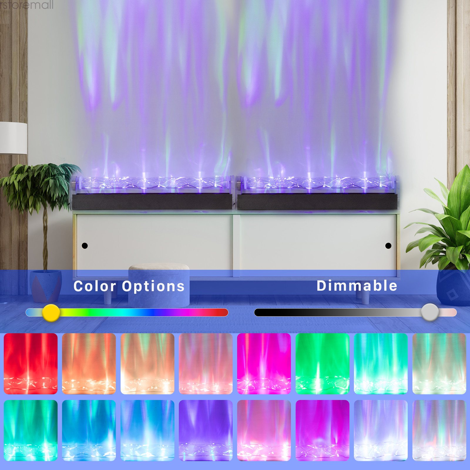 Ocean Wave RGBW Dynamic Wall Washer Bar Light 10 LED Color Party Stage Wall Lamp