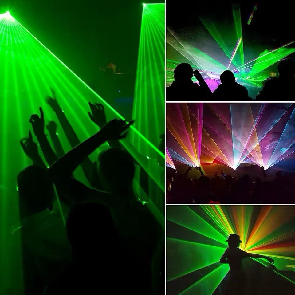 4 Lens 4 Beam RGBY DJ Disco Laser Light Stage Party Show DMX 7CH Show Lighting