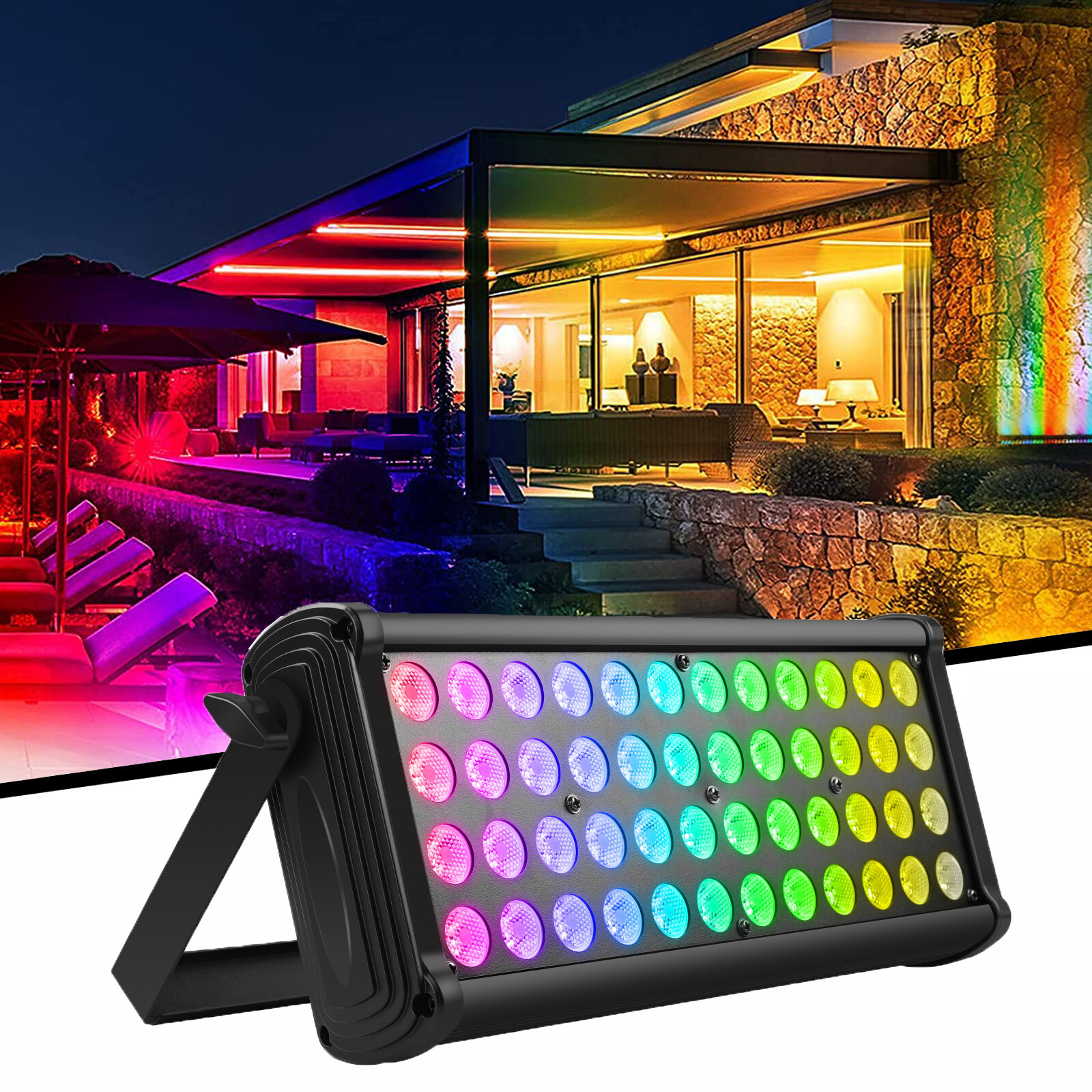 48 LED 80W Wash Light Stage Light Strobe Chase Pulse For Home Party KTV