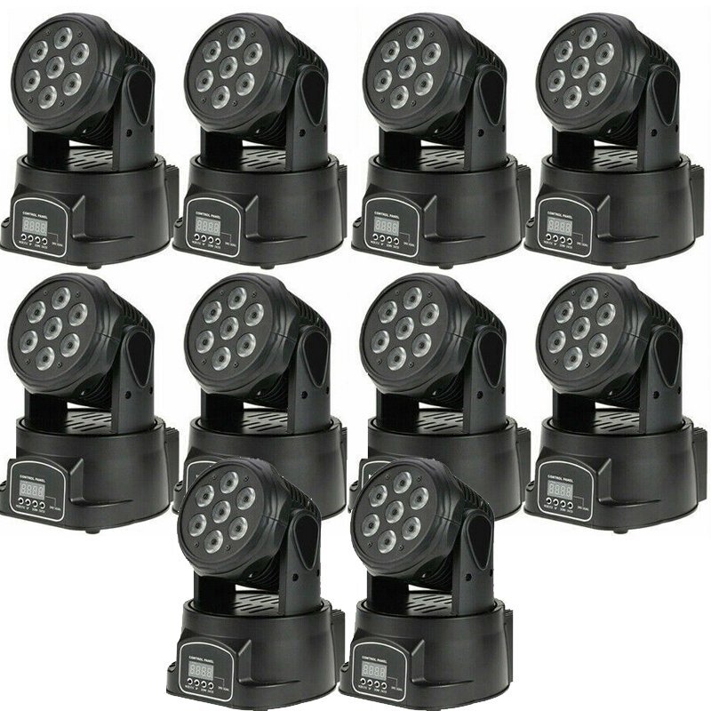 8PCS Moving Head 105W RGBW LED Beam Stage Lighting DMX DJ Halloween Disco Light
