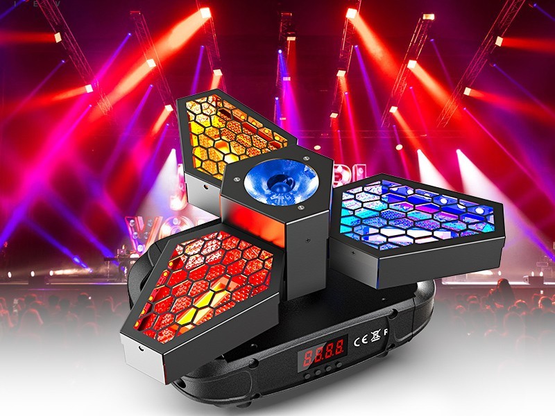 LED DJ Light Retro Stage Light, 200W COB Golden Stage Lighting Indoor for Party