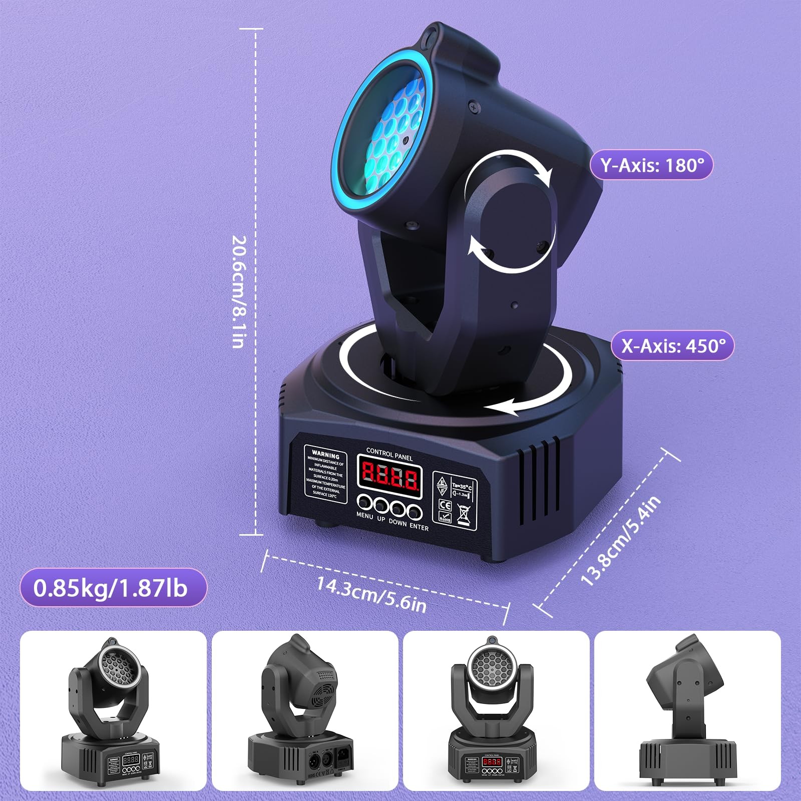 Compact 30W Stage Moving Head Light with Beam,GOBO Projection,Remote Control …