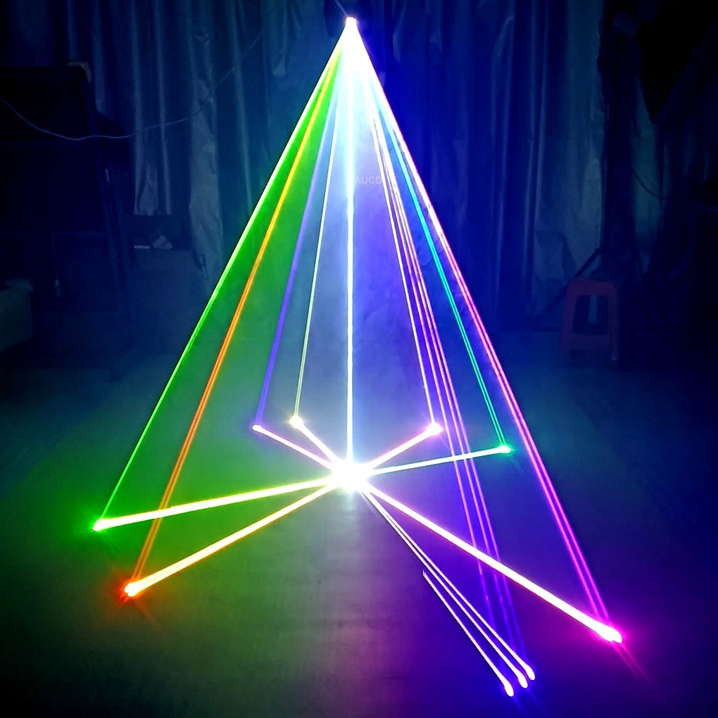 6PCS 5W iOS Android RGB Animation DMX iLDA Projector Laser Lights DJ Party Stage