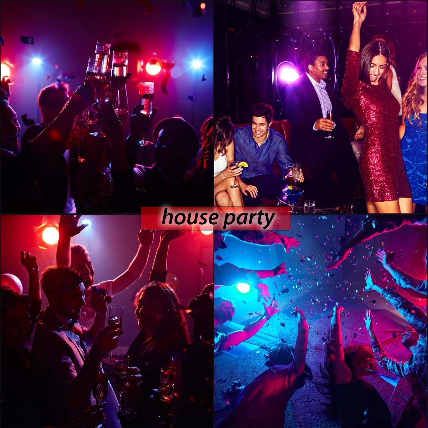 560 Patterns DJ Laser Stage Light – RGB Sound Activated Party Projector for Club