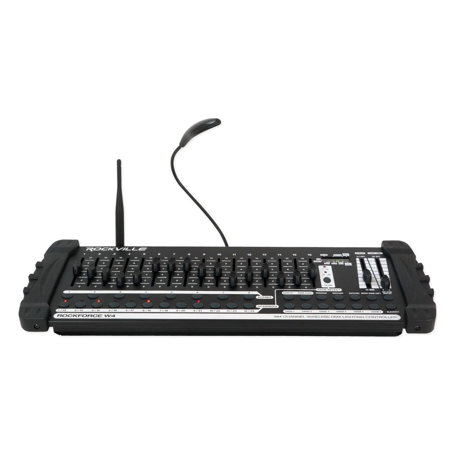 (10) Rockville BEST PAR 50 Battery Wash Lights Wireless DMX+384 Ch. Controller