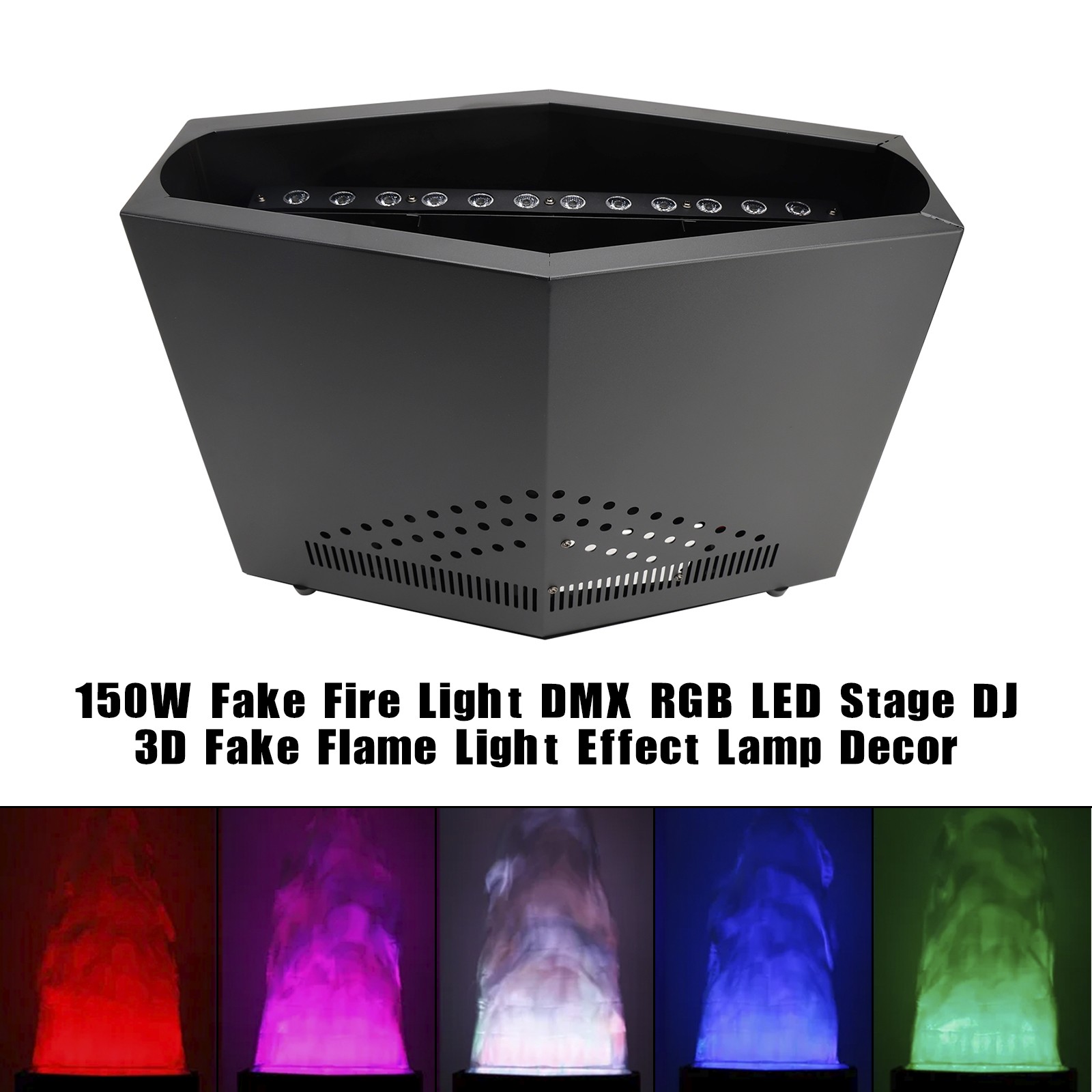 150W Fake Fire Light DMX RGB LED Stage DJ 3D Fake Flame Light Effect Lamp Decor/