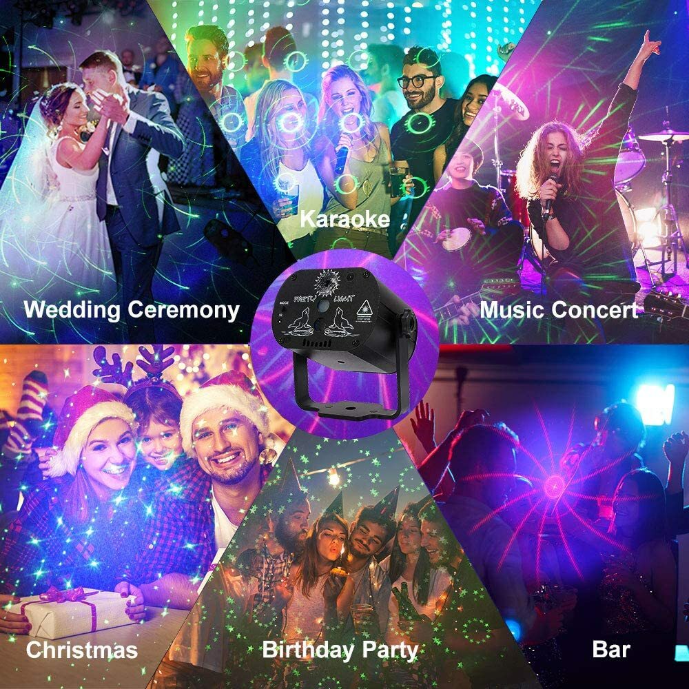 LED 120Pattern DJ Projector RGB Stage Lighting Party KTV DJ Disco Lights Club