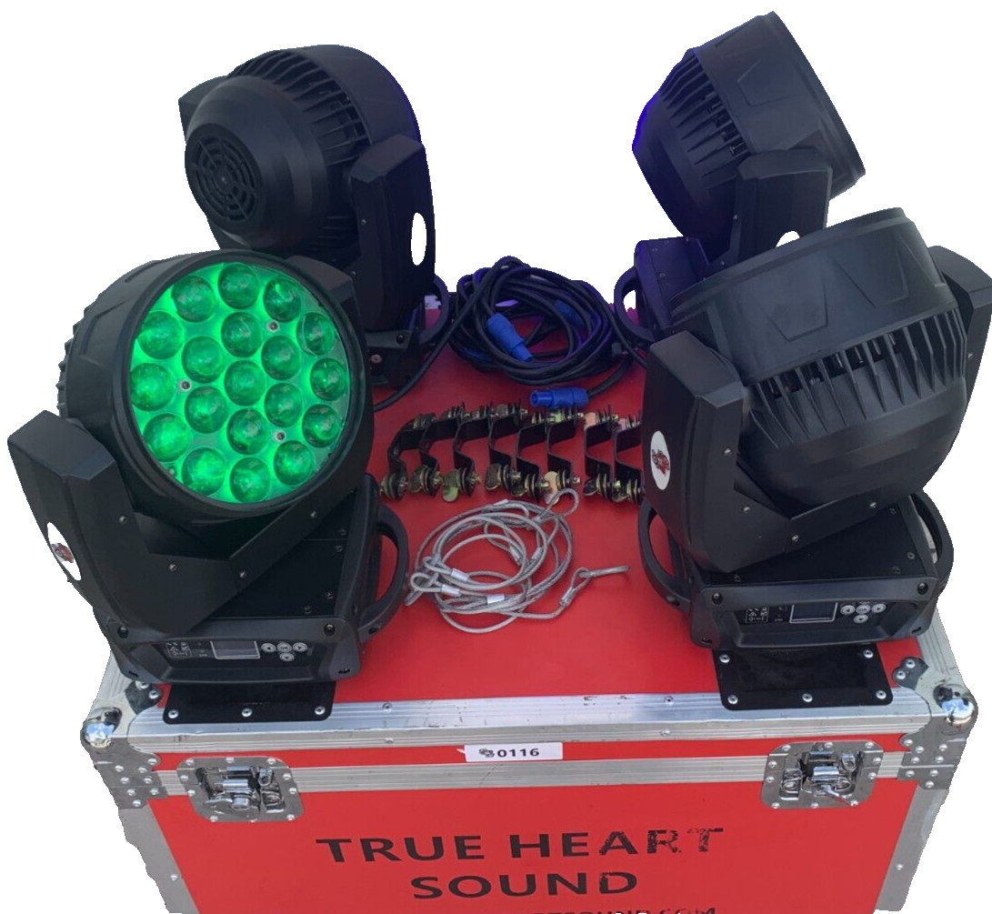 Unbranded LY-119M 19x50W Led Bee Eye Moving Head Wash W/Rd Case #0116 (Lot of 4)